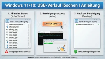 Windows 11/10: USB-Verlauf löschen | Anleitung