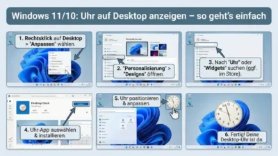 Windows 11/10: Uhr auf Desktop anzeigen – so geht’s einfach
