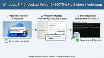 Windows 11/10: Update-Fehler 0x800704c7 beheben | Anleitung