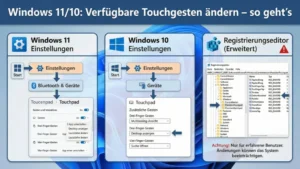 Windows 11/10: Verfügbare Touchgesten ändern – so geht’s