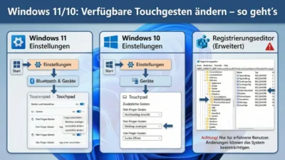 Windows 11/10: Verfügbare Touchgesten ändern – so geht’s