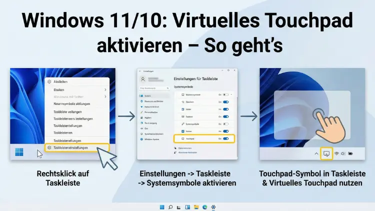 Windows 11/10: Virtuellen Touchpad aktivieren – so geht’s