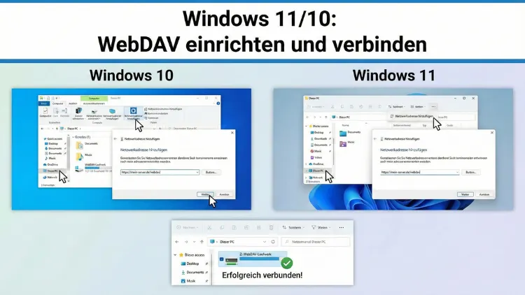 Windows 11/10: WebDAV einrichten und verbinden – so geht’s