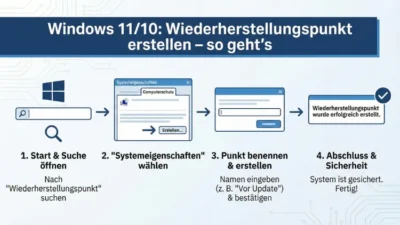 Windows 11/10: Wiederherstellungspunkt erstellen – so geht’s