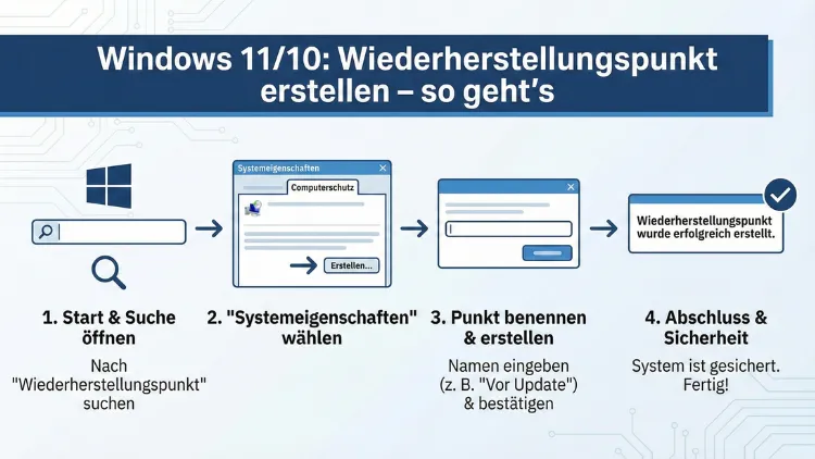 Windows 11/10: Wiederherstellungspunkt erstellen – so geht’s