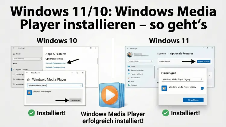 Windows 11/10: Windows Media Player installieren – so geht’s