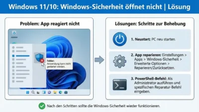Windows 11/10: Windows-Sicherheit öffnet nicht | Lösung