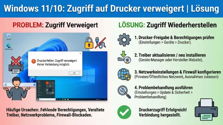 Windows 11/10: Zugriff auf Drucker verweigert | Lösung