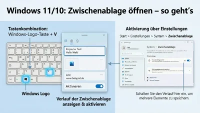 Windows 11/10: Zwischenablage öffnen und nutzen – so geht’s