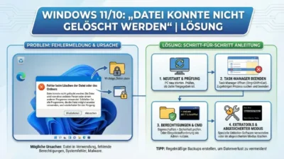 Windows 11/10: „Datei konnte nicht gelöscht werden“ | Lösung