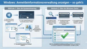 Windows: Anmeldeinformationsverwaltung anzeigen – so geht’s