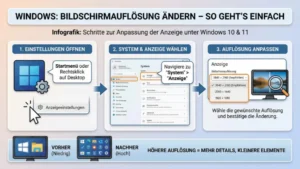 Windows: Bildschirmauflösung ändern – so geht’s einfach