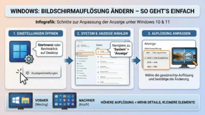 Windows: Bildschirmauflösung ändern – so geht’s einfach