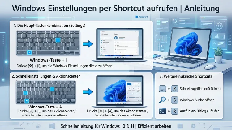 Windows Einstellungen per Shortcut aufrufen | Anleitung
