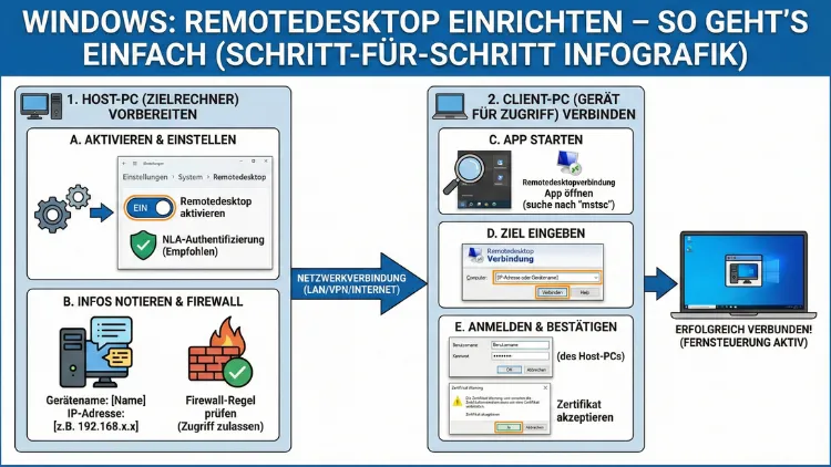 Windows: Remotedesktop einrichten – so geht’s einfach