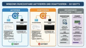 Ruhezustand in Windows 11 und 10 aktivieren und deaktivieren