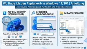 Wo finde ich den Papierkorb in Windows 11/10? | Anleitung