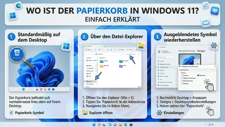 Wo ist der Papierkorb in Windows 11? | Einfach erklärt