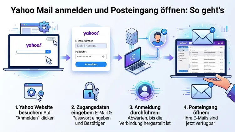 Yahoo Mail anmelden und Posteingang öffnen: So geht’s