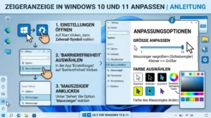Zeigeranzeige in Windows 10 und 11 anpassen | Anleitung