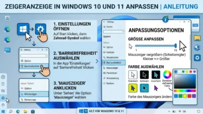 Zeigeranzeige in Windows 10 und 11 anpassen | Anleitung