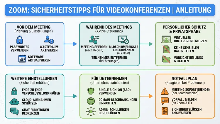 Zoom: Sicherheitstipps für Videokonferenzen | Anleitung