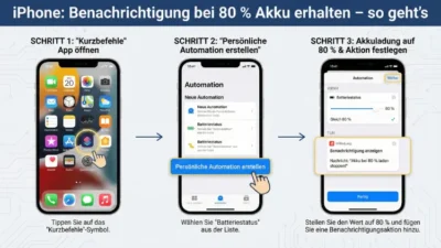 iPhone: Benachrichtigung bei 80 % Akku erhalten – so geht’s
