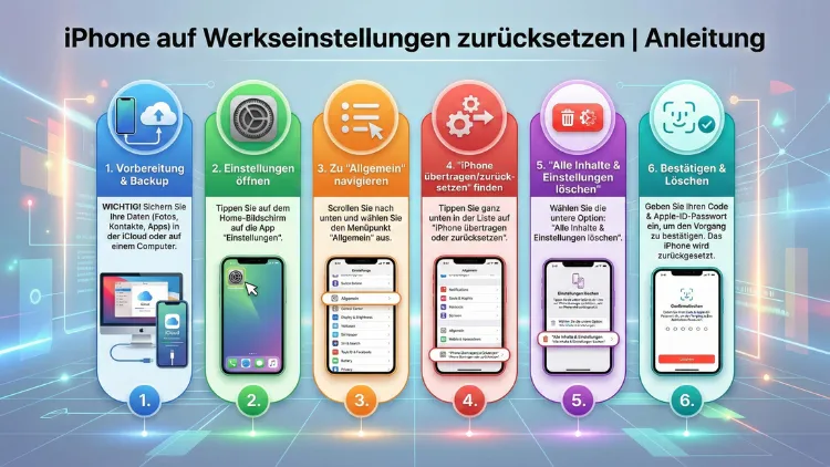 iPhone auf Werkseinstellungen zurücksetzen | Anleitung