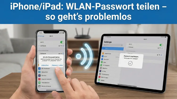 iPhone/iPad: WLAN-Passwort teilen – so geht’s problemlos