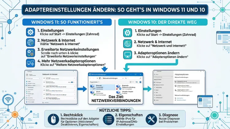 Adaptereinstellungen ändern: So geht’s in Windows 11 und 10