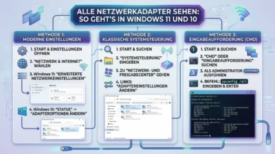 Alle Netzwerkadapter sehen: So geht’s in Windows 11 und 10