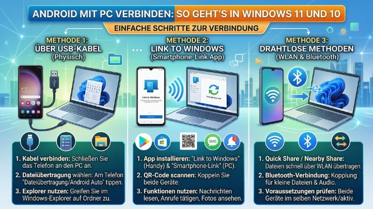Android mit PC verbinden: So geht’s in Windows 11 und 10