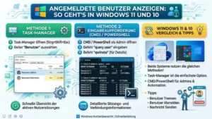 Angemeldete Benutzer anzeigen: So geht’s in Windows 11 und 10
