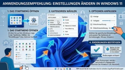 Anwendungsempfehlung: Einstellungen ändern – so geht’s in Windows 11