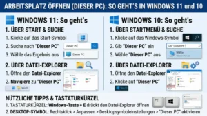 Arbeitsplatz öffnen (Dieser PC): So geht’s in Windows 11 und 10