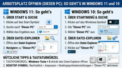 Arbeitsplatz öffnen (Dieser PC): So geht’s in Windows 11 und 10