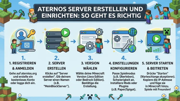 Aternos Server erstellen und einrichten: So geht es richtig