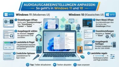 Audioausgabeeinstellungen anpassen: So geht’s in Windows 11 und 10