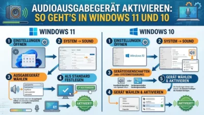 Audioausgabegerät aktivieren: So geht’s in Windows 11 und 10