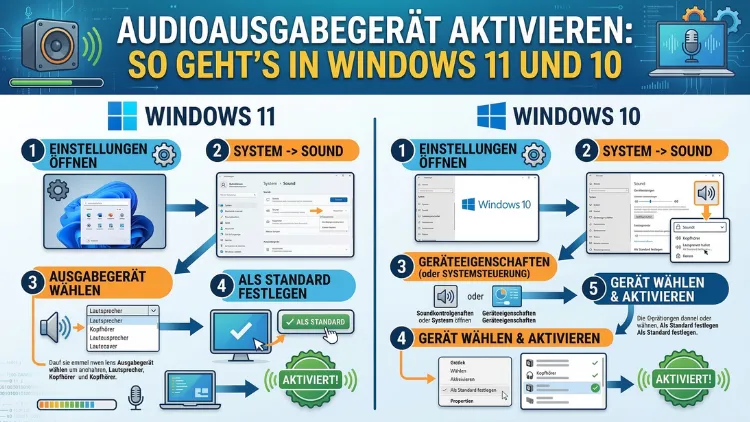 Audioausgabegerät aktivieren: So geht’s in Windows 11 und 10