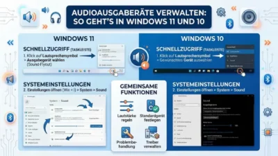 Audioausgabegeräte verwalten: So geht’s in Windows 11 und 10