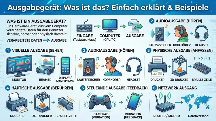 Ausgabegerät: Was ist das? Einfach erklärt und Beispiele