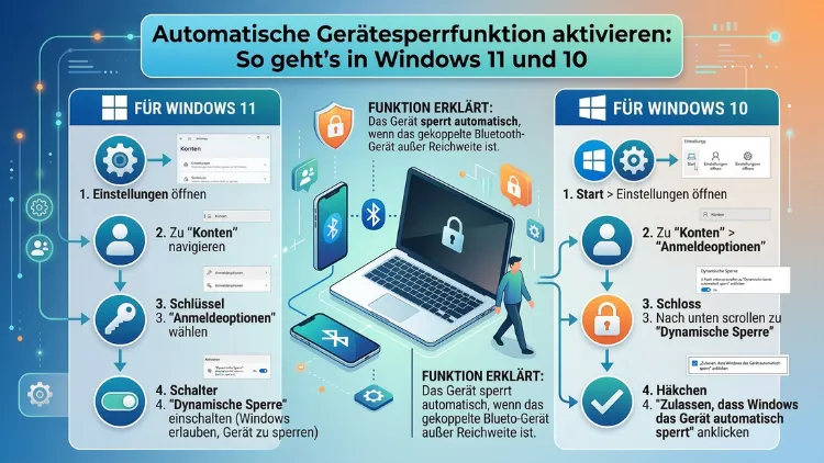 Automatische Gerätesperrfunktion aktivieren: So geht’s in Windows 11 und 10