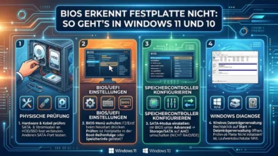 BIOS erkennt Festplatte nicht: So geht’s in Windows 11 und 10