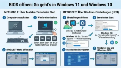 BIOS öffnen: So geht’s in Windows 11 und Windows 10