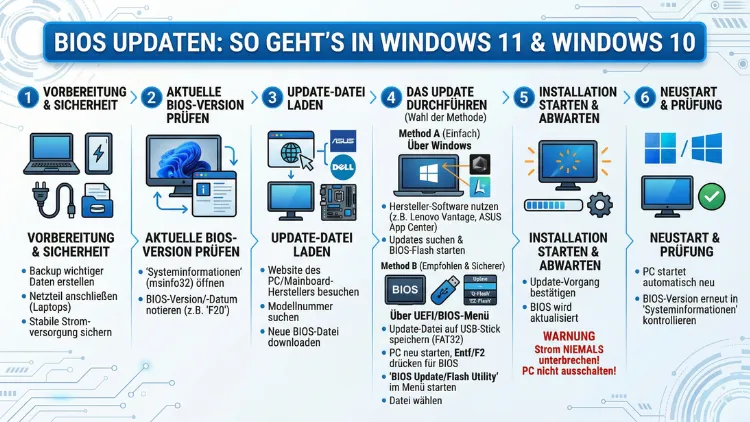 BIOS updaten: So geht’s in Windows 11 und Windows 10