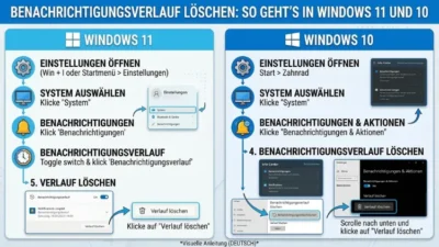 Benachrichtigungsverlauf löschen: So geht’s in Windows 11 und 10
