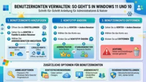 Benutzerkonten verwalten: So geht’s in Windows 11 und 10