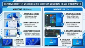 Benutzerkonten wechseln: So geht’s in Windows 11 und Windows 10