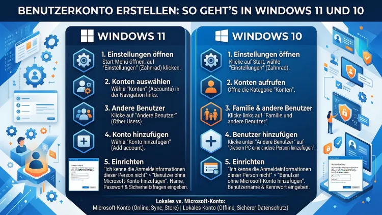 Benutzerkonto erstellen: So geht’s in Windows 11 und 10